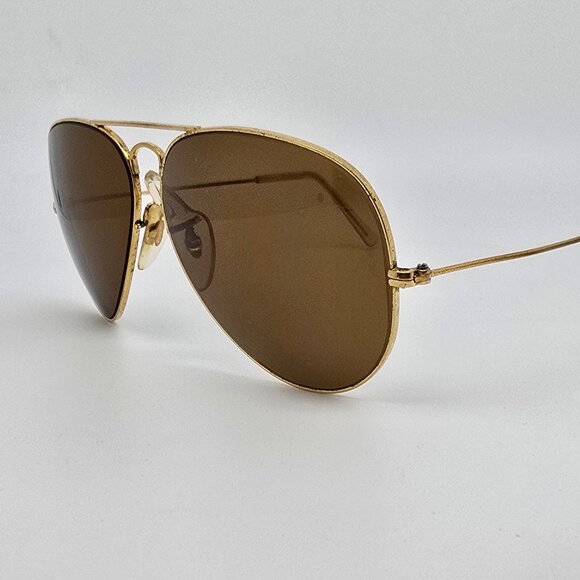 Ray-Ban B&L Large Metals II GEP Gold Frame B-15 Brown Lens